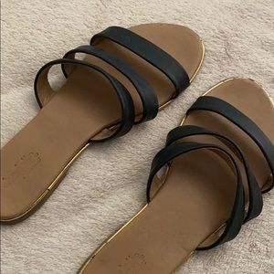 Black strappy sandals